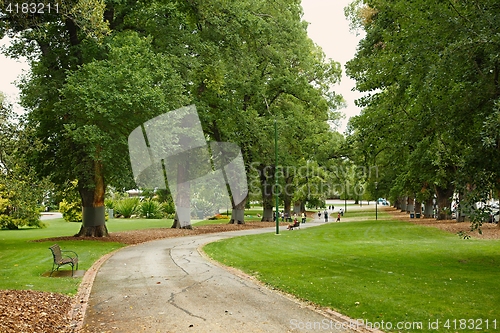 Image of Green park with trees