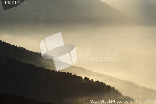 Image of Mountains cloudy landscape