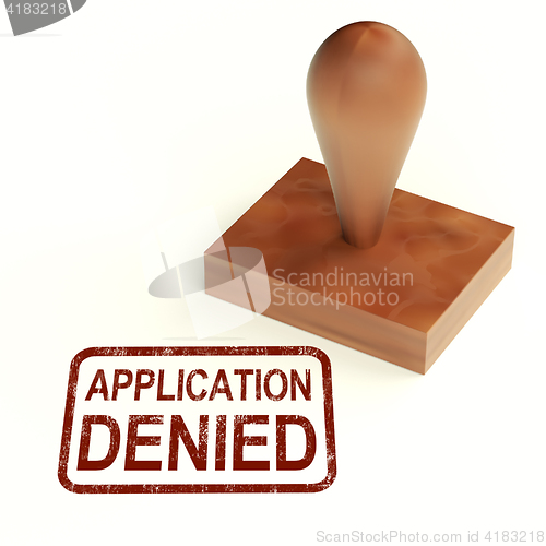 Image of Application Denied Stamp Shows Loan Or Visa Rejected