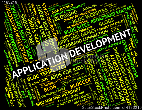Image of Application Development Shows Success Regeneration And Program