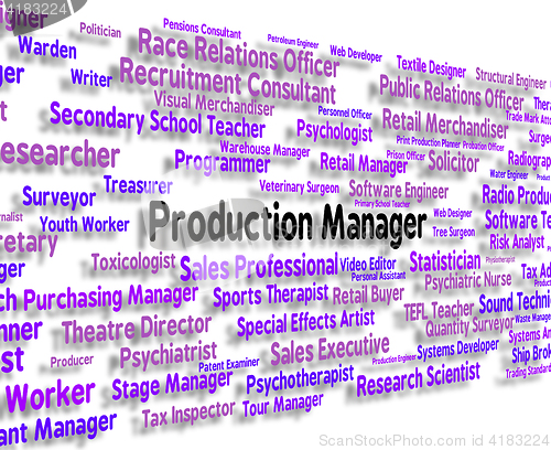 Image of Production Manager Represents Occupations Employment And Work