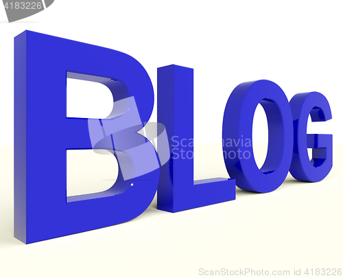 Image of Blog Word In Blue For Blogger Website