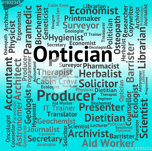 Image of Optician Job Means Eye Doctor And Career