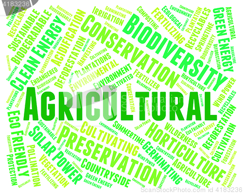 Image of Agricultural Word Indicates Cultivation Words And Cultivates