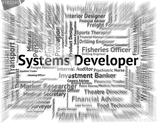 Image of Systems Developer Indicates Developing Expert And Employment