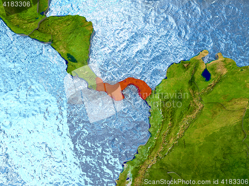 Image of Panama in red