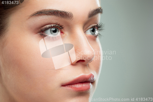 Image of Beautiful Girl face. Perfect skin