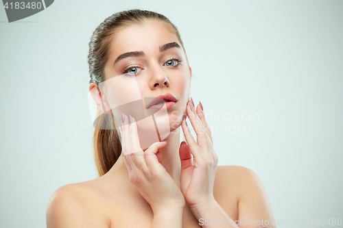 Image of Beautiful Girl face. Perfect skin