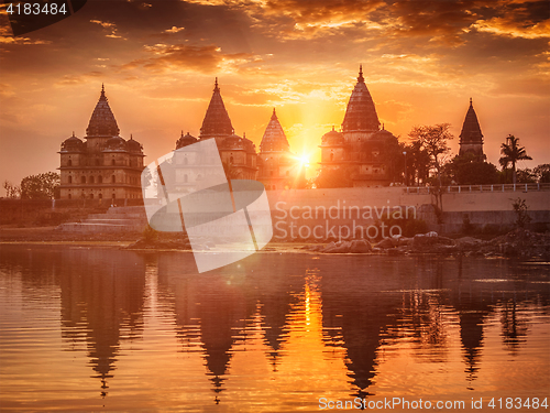 Image of Royal cenotaphs of Orchha, Madhya Pradesh, India