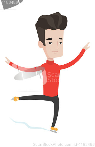 Image of Male figure skater vector illustration.