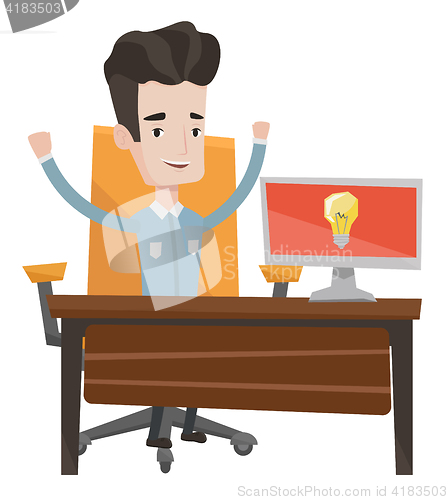 Image of Successful business idea vector illustration.