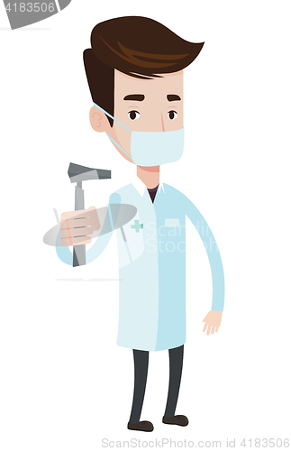 Image of Ear nose throat doctor vector illustration.