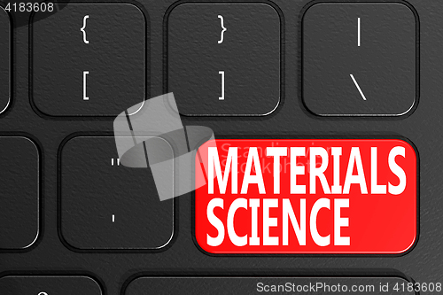 Image of Materials Science on black keyboard
