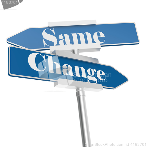 Image of Change and same signs