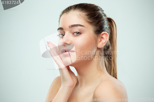 Image of Beautiful Girl face. Perfect skin