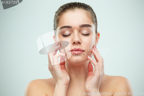 Image of Beautiful Girl face. Perfect skin