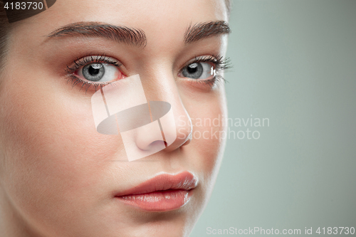 Image of Beautiful Girl face. Perfect skin