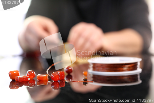 Image of Amber, a beautiful amber necklace. Jewelry with amber.