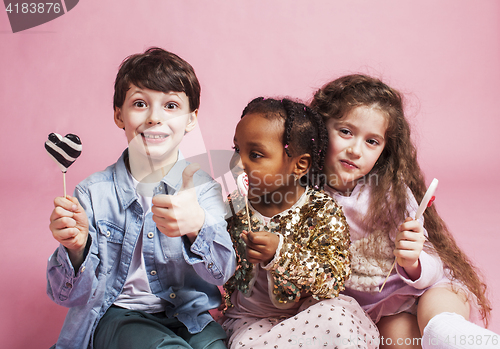 Image of lifestyle people concept: diverse nation children playing togeth