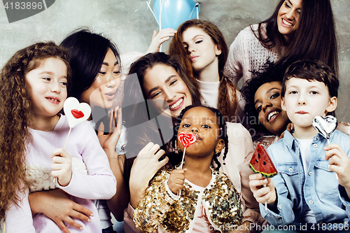 Image of Lifestyle and people concept: young pretty diversity nations wom