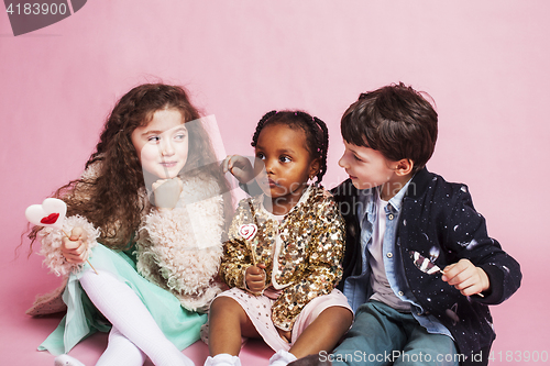 Image of lifestyle people concept: diverse nation children playing togeth