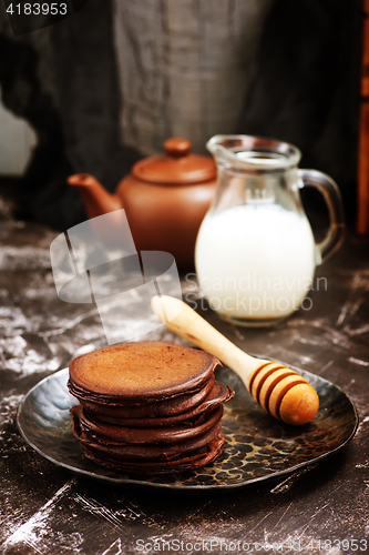 Image of chocolate pancakes