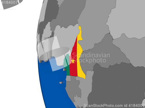 Image of Cameroon on globe