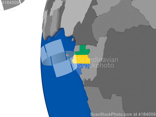 Image of Gabon on globe