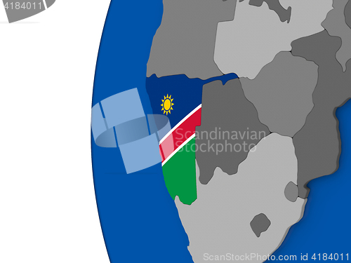 Image of Namibia on globe