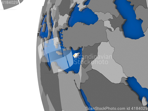 Image of Cyprus on globe