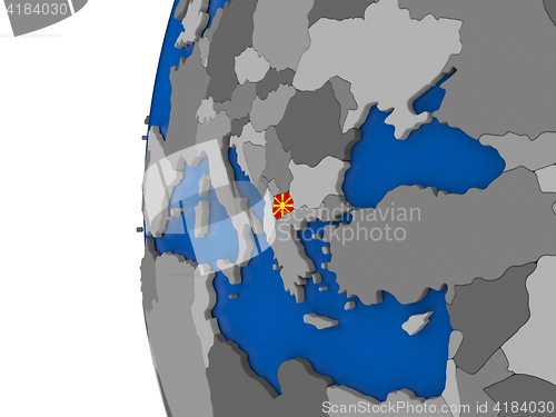 Image of Macedonia on globe