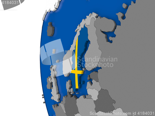 Image of Sweden on globe