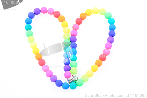 Image of rainbow beads isolated