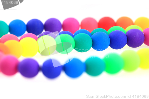 Image of rainbow beads isolated