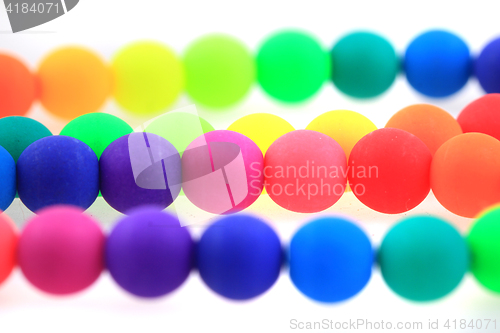 Image of rainbow beads isolated