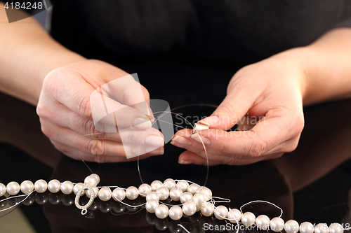 Image of Pearl beads Natural pearls Creating jewelry with pearls