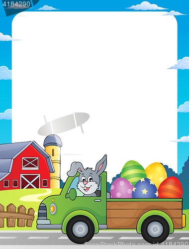 Image of Frame with Easter eggs in truck