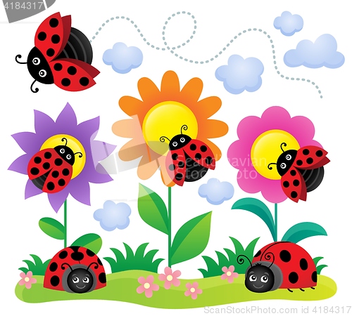 Image of Stylized ladybugs theme image 5