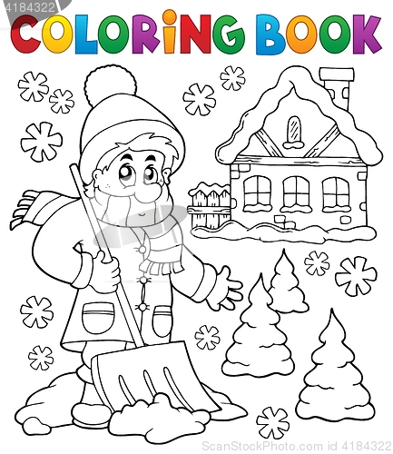 Image of Coloring book winter theme 3