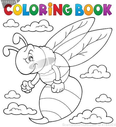 Image of Coloring book wasp theme 1