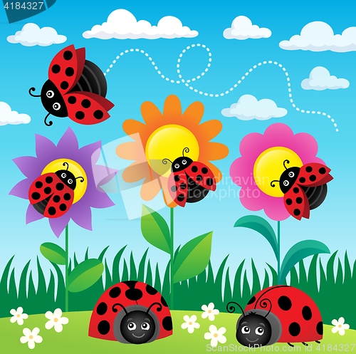 Image of Stylized ladybugs theme image 6