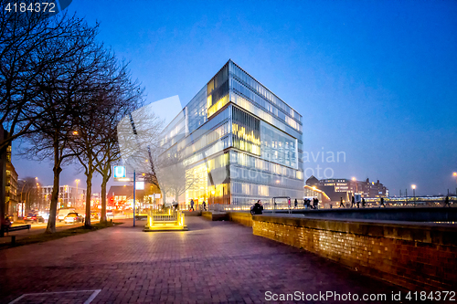 Image of Night view of Hamburg, Germany