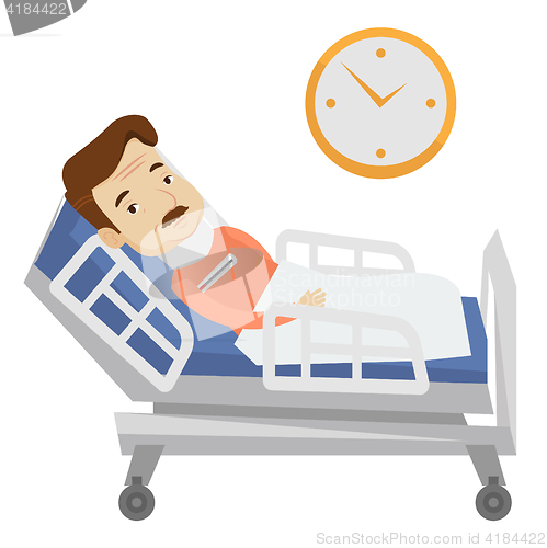 Image of Patient with neck injury vector illustration.
