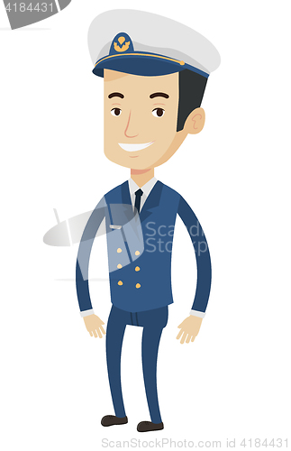 Image of Ship captain in uniform vector illustration.