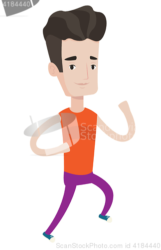 Image of Young man running vector illustration.