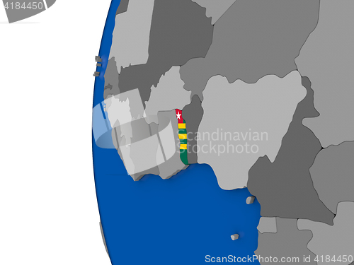 Image of Togo on globe