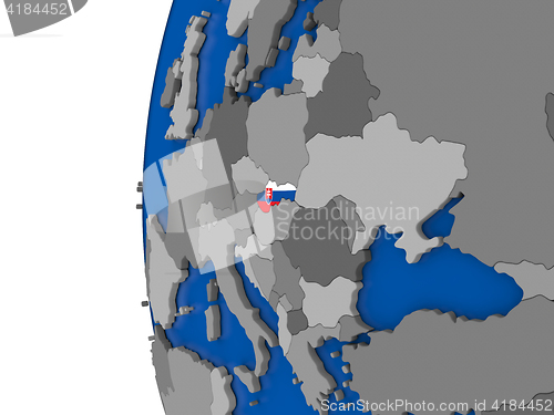 Image of Slovakia on globe