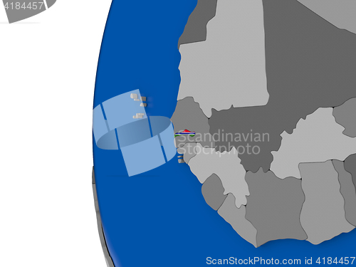 Image of Gambia on globe