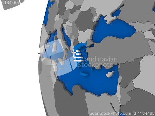 Image of Greece on globe