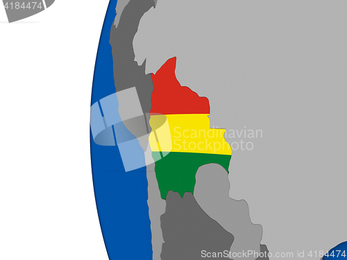 Image of Bolivia on globe